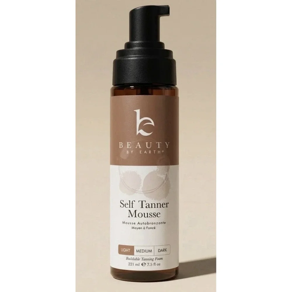 NEW Beauty by Earth Self Tanner Mousse Medium To Dark Shade, 7.5 fl oz Exp 12/26